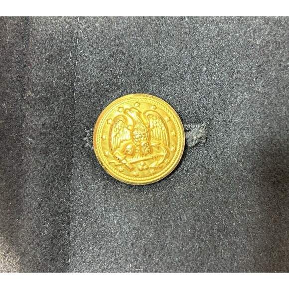 Vintage US Navy Wool Overcoat Pea Coat Black Military USA Sz 38 L - Picture 9 of 9